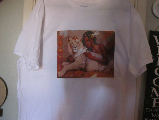 girl with lion t shirt